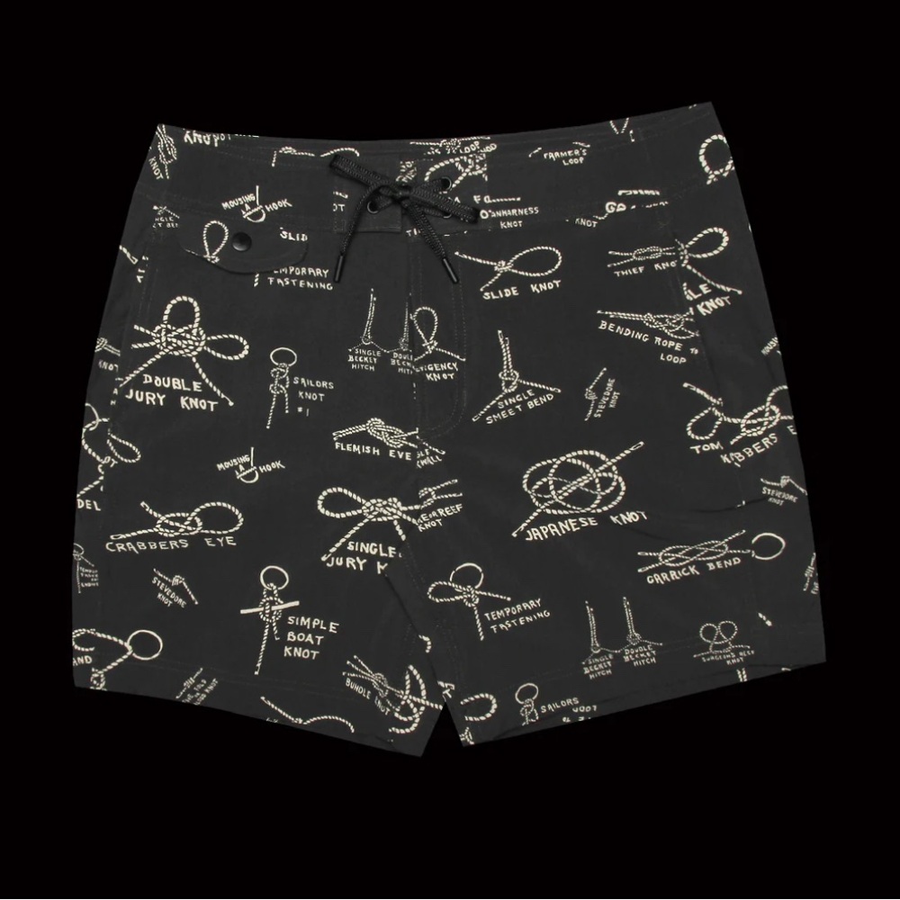Filson Glacier Bay swim trunk/board short with Nautical Knot Print sz 36